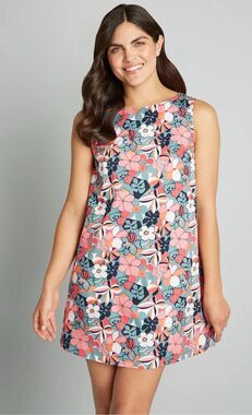 NWT ModCloth floral shift dress large